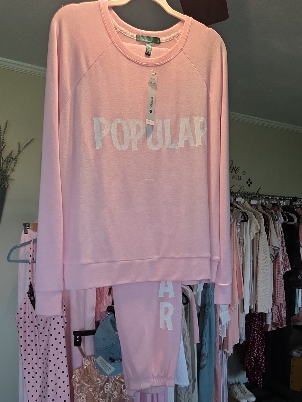 Aqua Pink - Long Sleeve Top & Joggers